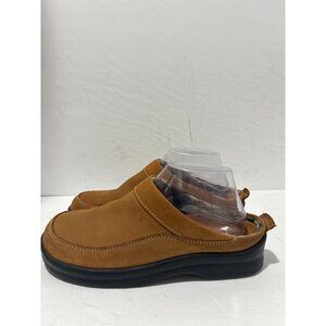FootPrints By Birkenstock Slide Mules Tan Leather/Plaid Lined size 39 us 8-8.5